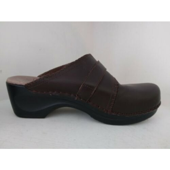 Sanita Daisy Dolce Mule Clog 466451 Brown Leather Womens Size EU 41 US 9.5 - Picture 5 of 9